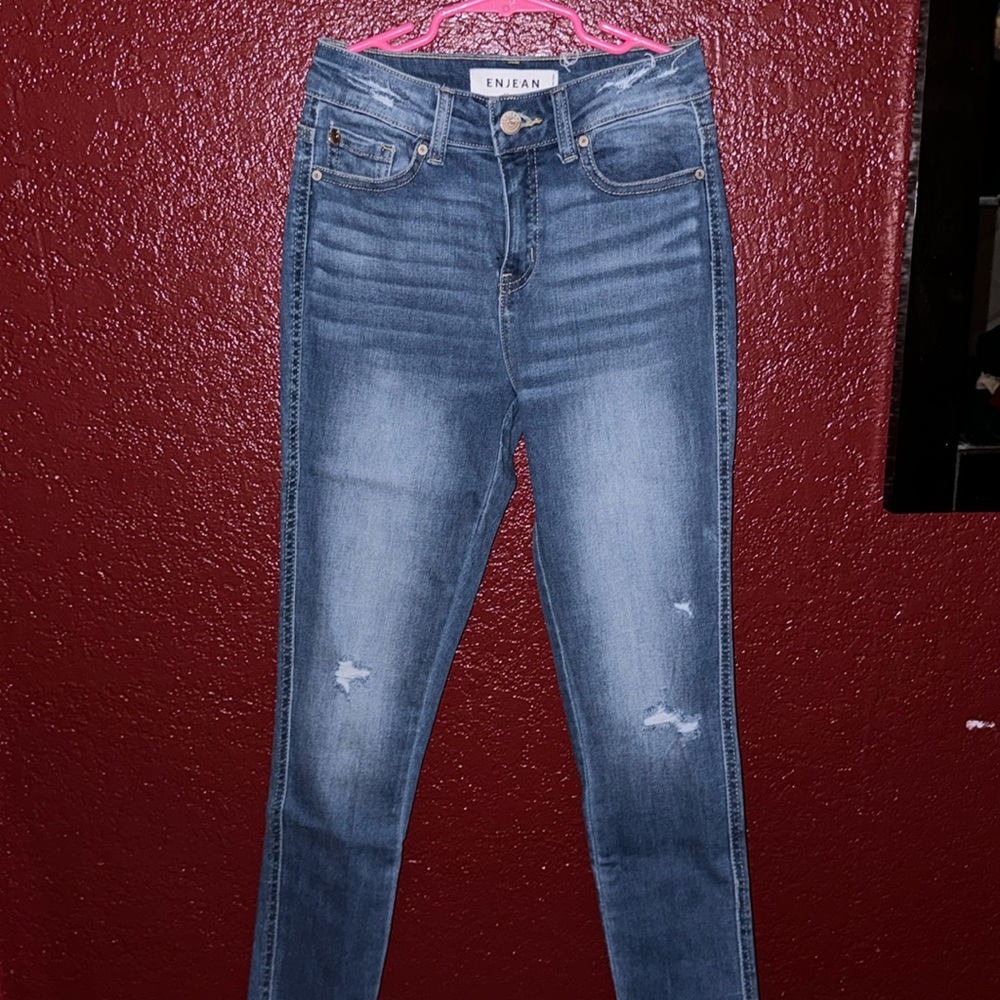 Medium Wash Blue Skinny Jeans